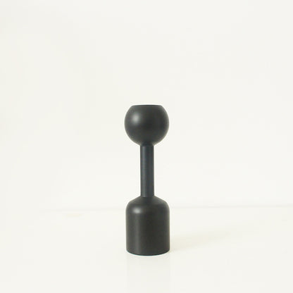 EROS SENSE Modern Simple Black Wooden Candle Holder