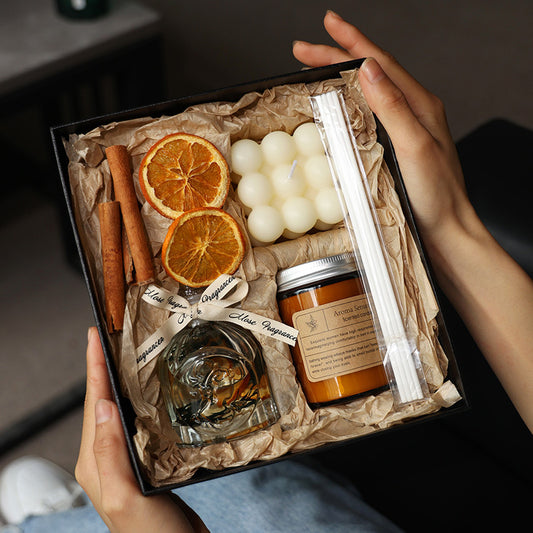 "The Perfect Gift Box" is not just a set of candles; it's a sensory journey carefully curated by EROS SENSE. Embrace the solid physical form of these candles, designed for longevity and elegance in your aromatherapy rituals. Each component is a testament to our commitment to quality and your well-being.